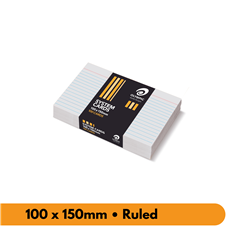 OLYMPIC SYSTEM CARDS Ruled 100x150mm 4x6 White Pack100